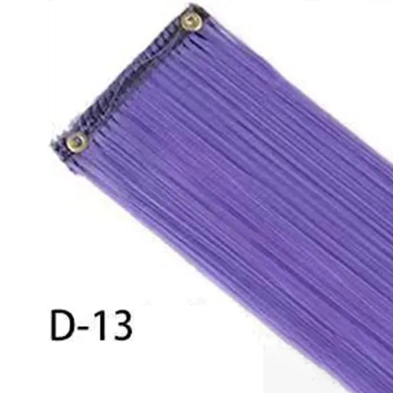 10ชิ้นสีสังเคราะห์ต่อผมคลิปในส่วนขยายของผมที่มีสีสันต่อผมสายรุ้งสำหรับเด็กผู้หญิงของขวัญ — image 9