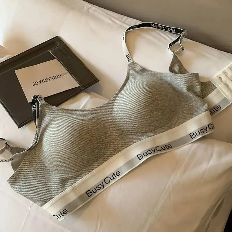 Hot New Arrival Letterless Lingerie Set Small Bust Enhance Wireless Shaping Anti Sagging Workout Chafe Free Bra Panty — image 12
