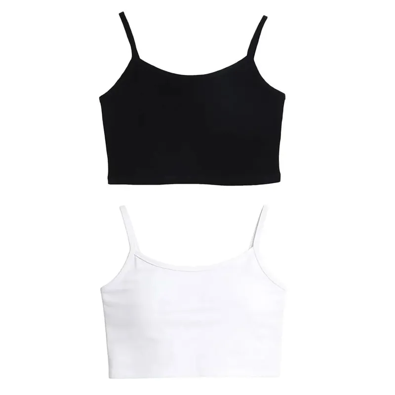 Casual U Neck Summer Tank Tops Slim Sleeveless Cami Top Shirt Underwear Camisoles Fitted Tops for Women — image 4