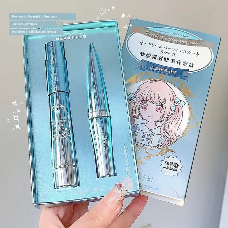 Silk Fiber Lash Mascara Waterproof Long Lasting Extension Eyelashes Lengthening Curling Mascara Black Eyelash Makeup Cosmetic