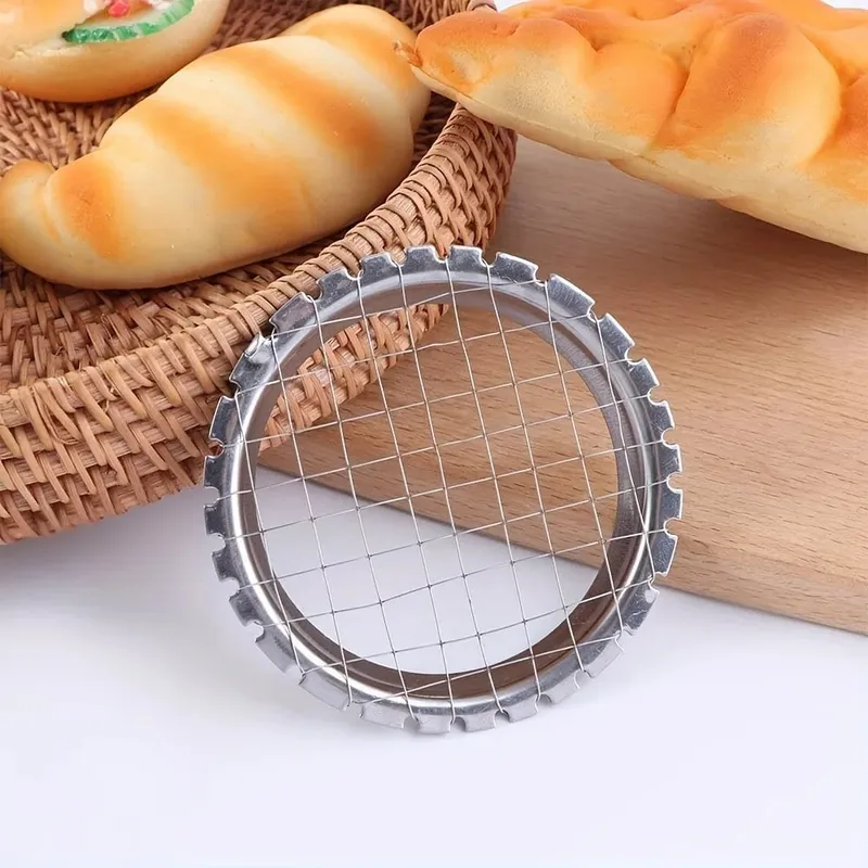 1pc Round Grid Cutter Slicer - Ideal for Eggs Mushrooms & Vegetables Must-Have Kitchen Chopping Device — image 8