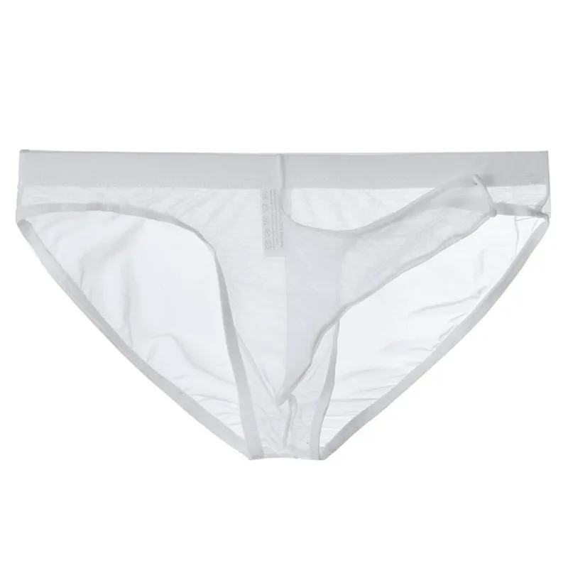 Panlalaking Underwear Mesh Transparent Elephant Nose Briefs Manipis Magaan Mabilis na Dry Mababang Baywang Breathable Panloob — image 8