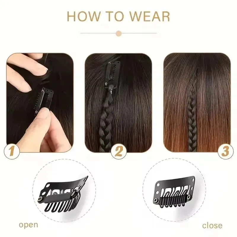 1pcs Synthetic Braid Wig With Strong BB Clip Lightweight Box Braid Ponytail Hair Piece for Women for Party Daily — image 3