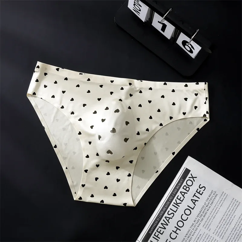 3D space capsule sexy men's underwear ice silk one-piece cuecas masculino cute print cueca adults 18 plus size ropa interior