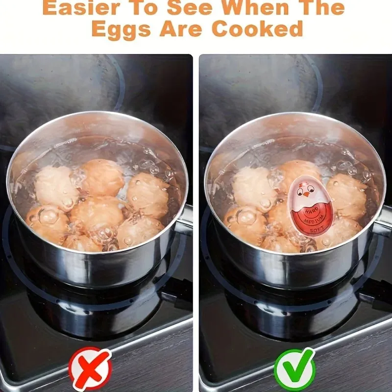 DU Egg Timer Color Changing Indicator Kitchen Boiled Egg Timer Resin Perfect Boiled Eggs By Temperature Home Kitchen Gadget — image 5