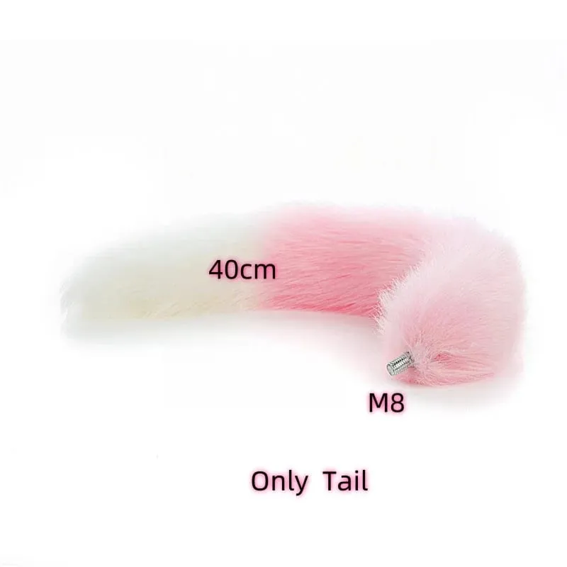 Small Silicone Butt Plug Dildo Vaginal Plug with Detachable Fake Soft Fox Rabbit Tail for Couple Anal Bead Dilator Sex Toys — image 9