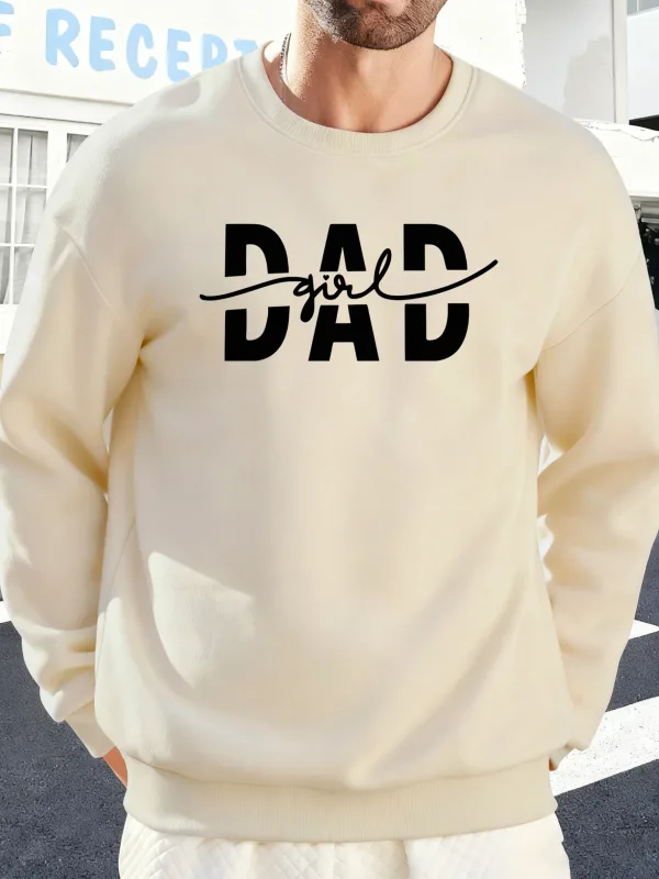 Dad Girl Letter Creativity Printing Pullover Men Autumn Warm Sweatshirts Oversized Fleece Hoodies Soft Casual Streetwear Male — image 14