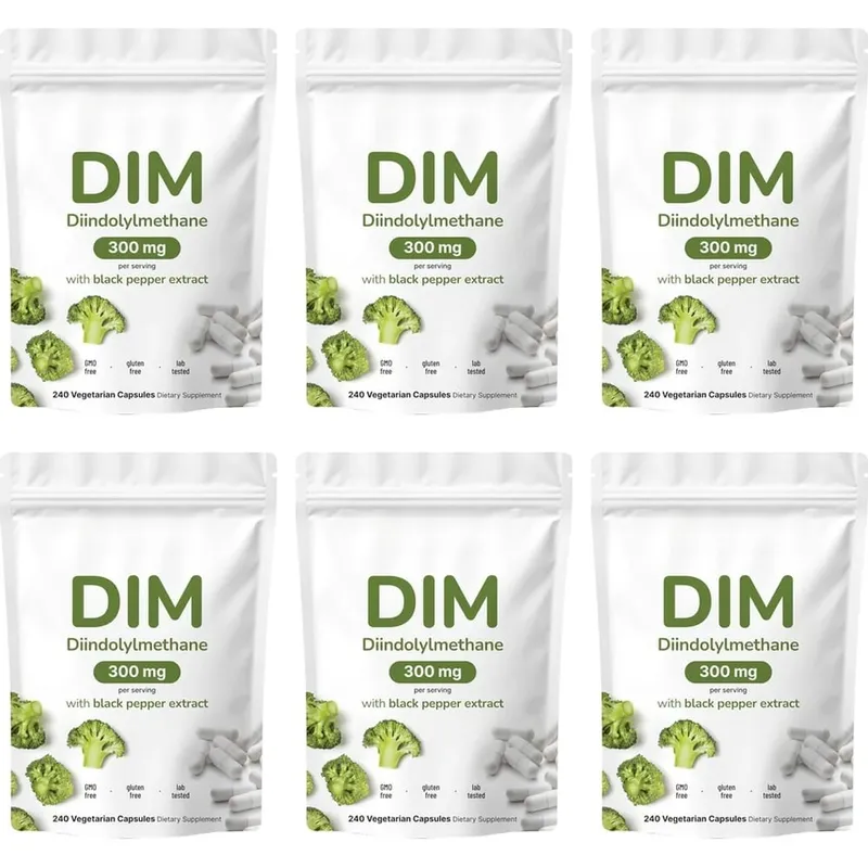 DIM Diindolylmethane Vegetarian Capsules with Black Pepper Extract GMO Free Gluten Free 240 Capsules — image 12