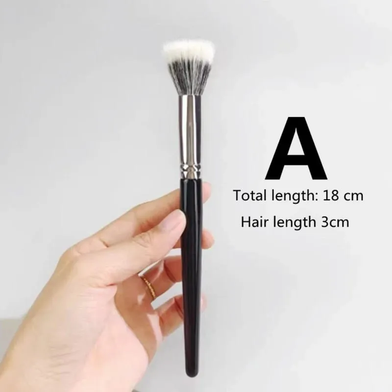 Stippling Highlight Makeup Brushes Blush Gedehår Multifunktionel Beauty Foundation Make Up Brush Tools — image 8