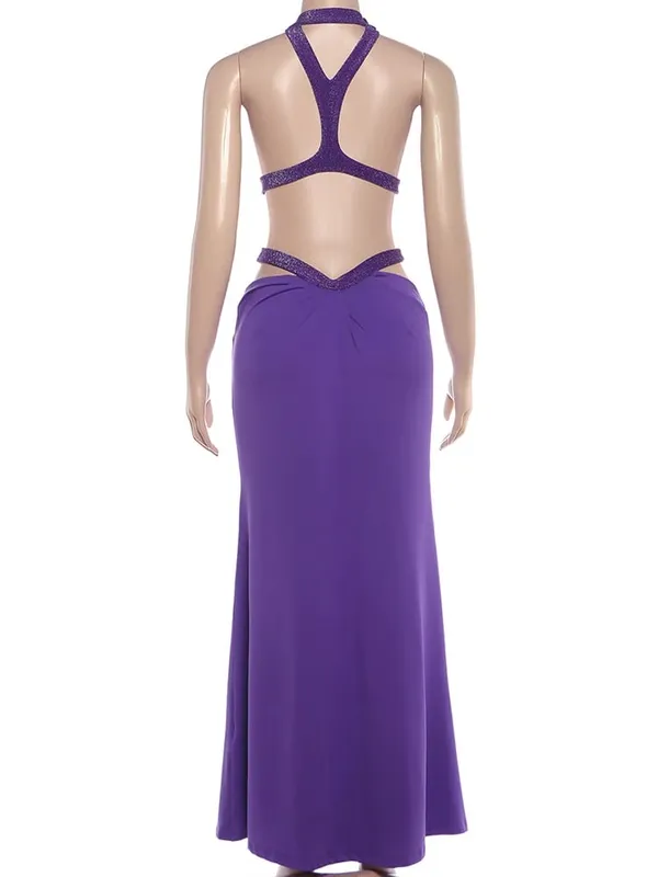 Bizarre Chat Élégant Dos Nu Robe Femmes Y2K Patchwork Étincelle Bandage Irrégulier Sans Manches Sexy Plage Vacances Hottie Robes — image 6