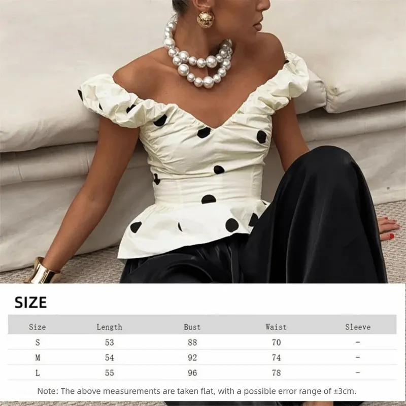 Slim Deep V Neck Polka Dot Tank Top Off-shoulder Ruffled Sleeveless Silk Vest Backless Lace Camis Female — image 6