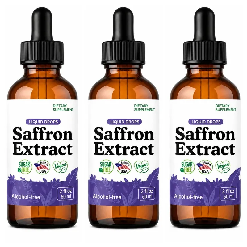 Saffron Supplements 88.5mg - Mood Focus & Eye Support Saffron Extract Liquid Drops Mix with Tea Vegan Alcohol-Free 2 Oz — image 8