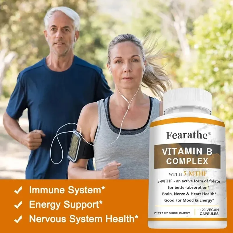 Vitamin B Complex Supplements (B12 B1 B2 B3 B5 B6 B9 Folic Acid &Biotin) Immune Brain & Energy Support — image 3