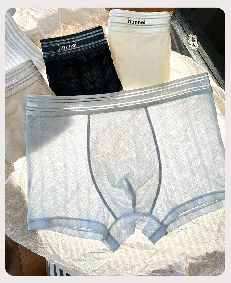 New Summer Men's Underwear, Men's Boxer Briefs, Plus Size Breathable Underwear, Thin Loose Men's Comfortable Solid Color Shorts — image 14