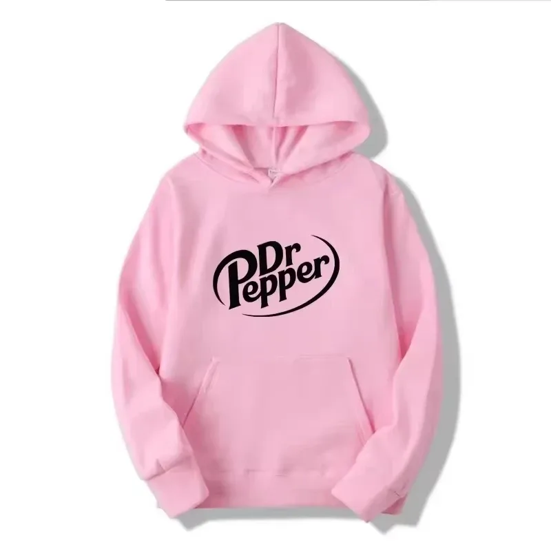 Autumn Warm Dr Pepper Letter Printed Hoodies Street Men Fashion Fleece Sweatshirts Casual Unisex Pullover Tops Fashion Tre — image 9