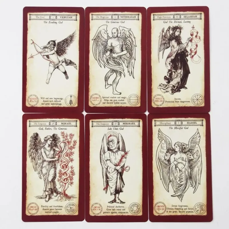 72 Kabbalistic Angels Oracle Angel-Evoking Tarot Deck - 78 Divine Guidance Cards with Angelic Sigils & Names 10.3*6cm — image 6
