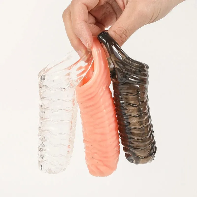 Penis Ring Male Realistic Penis Sleeve Extender Cock Sleeve Enlargement Delay Ejaculation Cock Ring Reusable Sex Toy — image 2