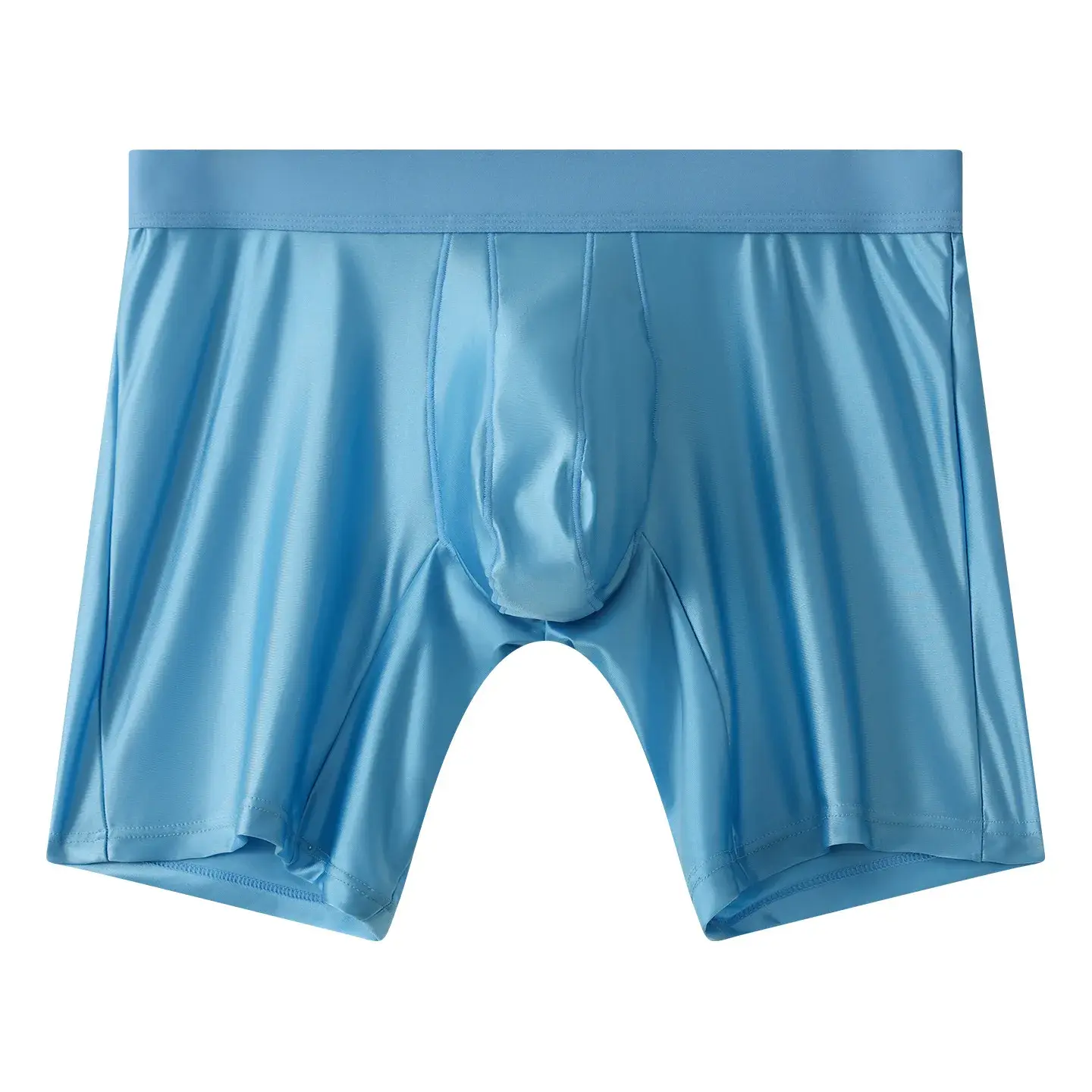 Mens Underwear Boxers Solid U Pouch Panties For Man Extended Leg Boxer Shorts Homme Middle Waist Sports Underpants Male M-XXL