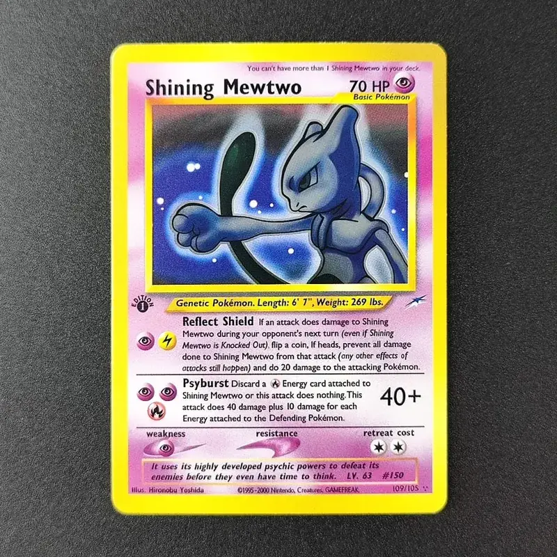 Proxy PKM Card English Rocket Mewtwo MEW GX EX Vmax TCG Collection Trading Card Game — image 4