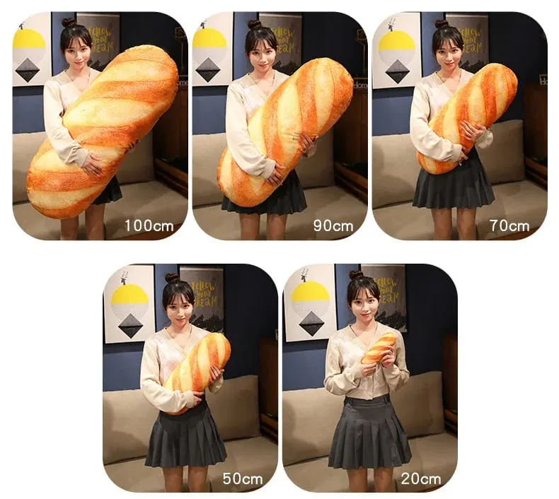 Hot Giant Bread Plush Long Pillow Toy Soft Funny Simulation Food Toy Creative Cushion Birthday Present Christmas Gift Decoration — image 8