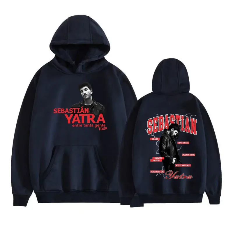 Sebastian Yatra Entre Tanta Gente Tour 2026 Sweatshirts Men Women Fashion Gothic Hoodie Vintage High Quality Pullover Streetwear — image 4