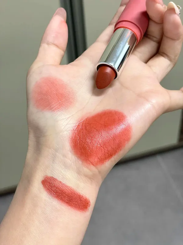 Herorange gennemsigtig mat læbestift Blød tekstur Ikke-tørrende Langvarig overførselssikker naturlige toner til alle hudtoner — image 7