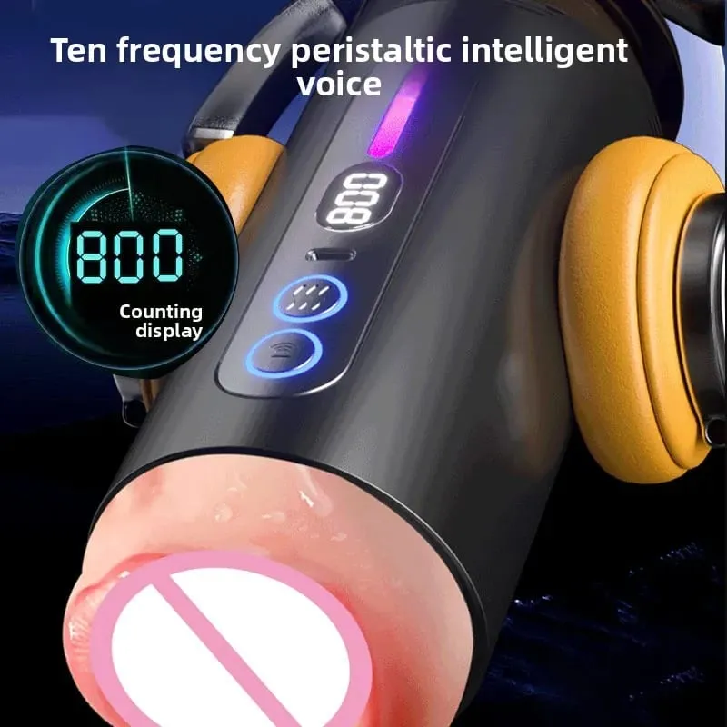 Automatic Male Double-Headed Penetration Realistic Channel Vibrating Deep Throat Vagina Voice Pocket Pussy Sex Toy Supplies 18+ — image 4