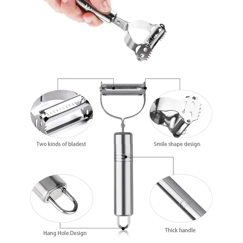 1pc Kitchen Vegetables Fruit Peeler Vegetable Slicer High Quality Stainless Steel Potato Cucumber Carrot Grater Julienne Peeler — image 3