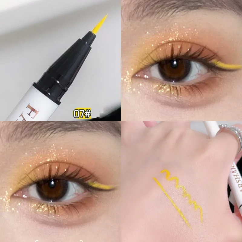 12 kolorów wodoodporny eyeliner w pisaku bardzo cienka końcówka eyeliner w płynie długotrwały eyeliner szybkoschnący kolorowy makijaż na cosplay — image 14