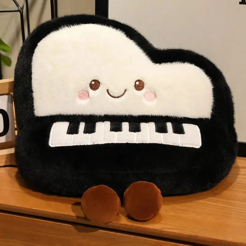 New Musical Instrument Doll Piano Pipa Pillow Cushion Brown Guitar Drum Plush Toy Cute Kawaii Birthday Gift Children Home Decor — image 11