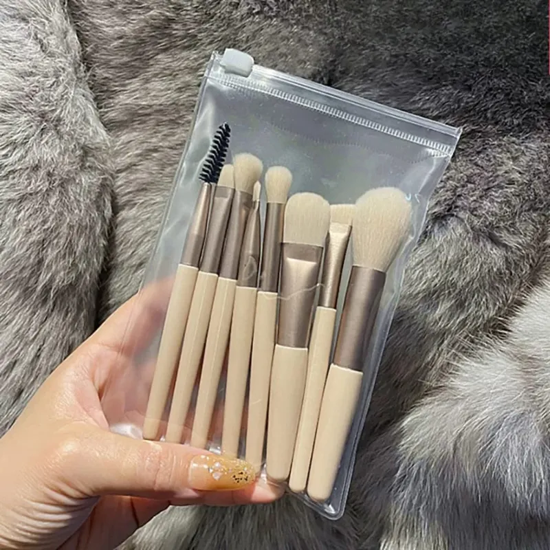 8pcs/bag Soft Fluffy Makeup Brushes Set for Cosmetics Foundation Loose Powder Eyeshadow Kabuki Blending Makeup Brush Beauty Tool — image 7