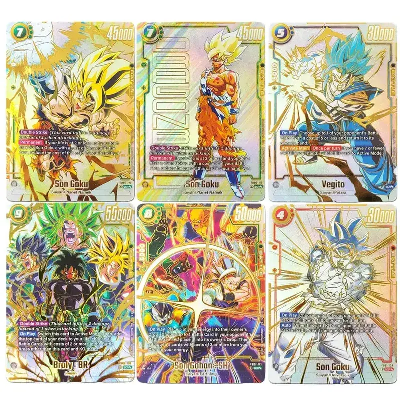 DIY Dragon Ball Super Son Goku FB05-119 Gogeta FB06-097 Broly FB06-120 Super Alternate Art Manga English TCG Anime Cards — image 1