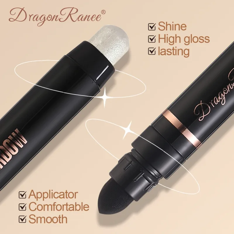 Double Head Pearlescent Eyeshadow Pencil Waterproof Glitter Metallic Blue Green Eye Shadow Makeup Pigment White Eyes Highlighter — image 3