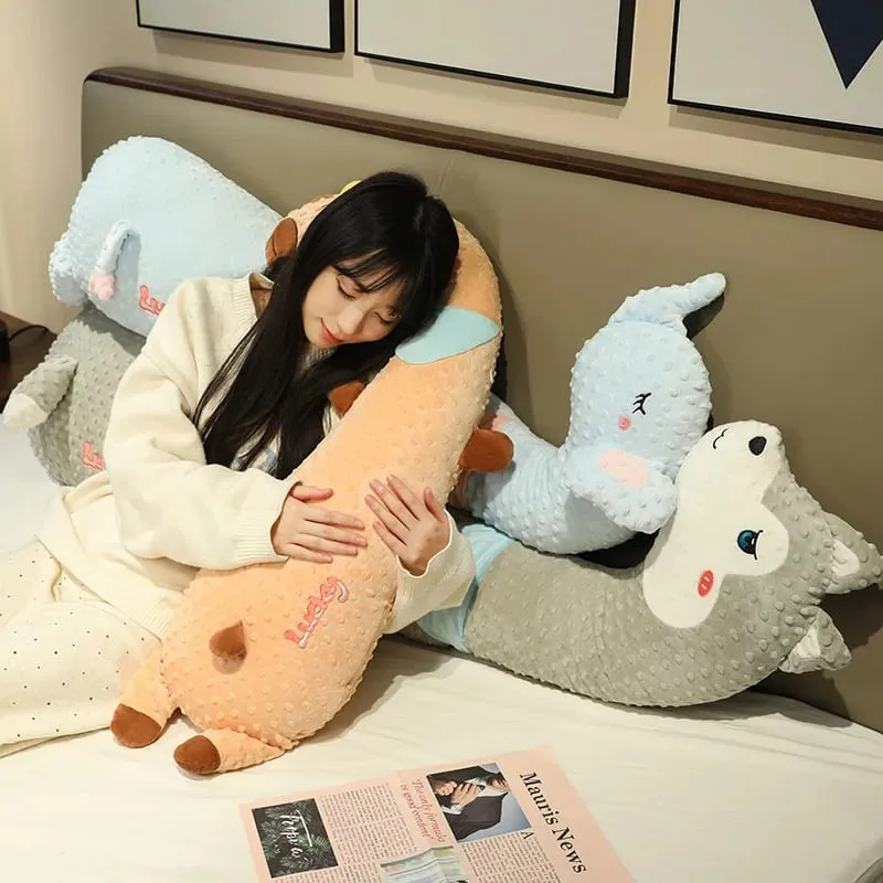 Long Animal Body Pillow Soft Dot Plush Sleeping Pillow Cute Cartoon Doll Side Sleeper Leg Pillow Bed Cushion Home Decor Gift — image 3