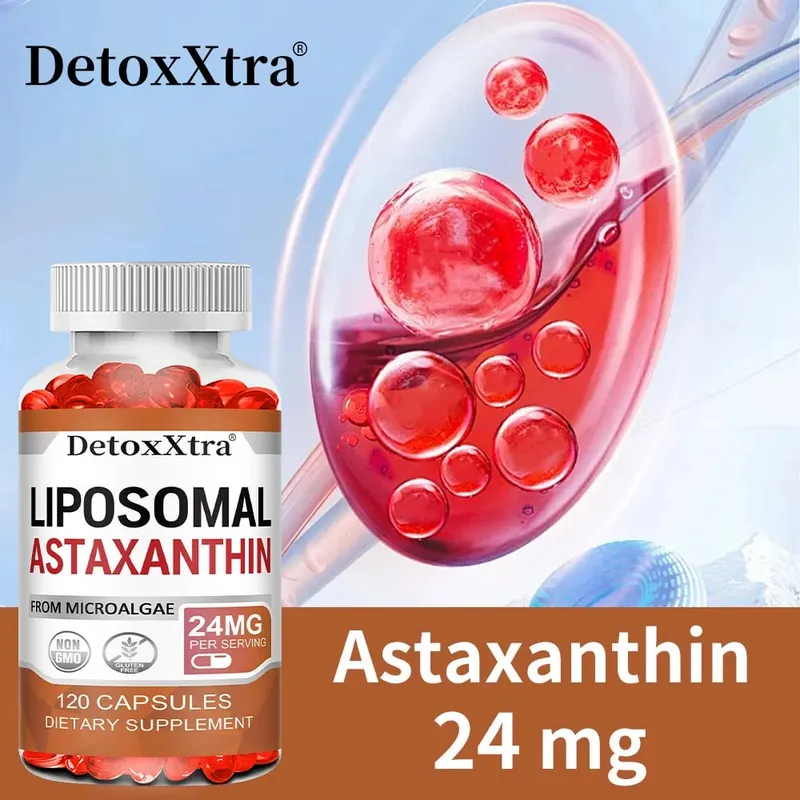 Liposomal Astaxanthin 24mg High Absorption Premium Antioxidant Supports Metabolism Eye Skin Joint & Immune Health Non-GMO