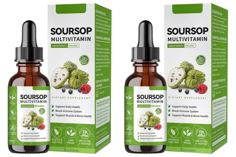 Soursop Liquid Drops Urteekstrakt Plantebaseret supplement med Soursop Frugt og Bladblanding Daglig Wellness Formel Vegansk — image 8