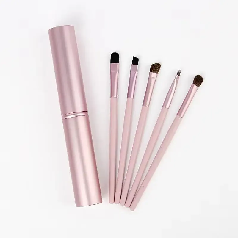 5pcs eyeliner Brush With Storage Tube Eye Makeup Brushes Set Soft Eyeshadow Brush Smudging Brush — image 8