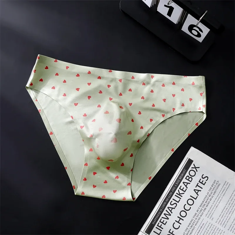 3D space capsule sexy men's underwear ice silk one-piece cuecas masculino cute print cueca adults 18 plus size ropa interior