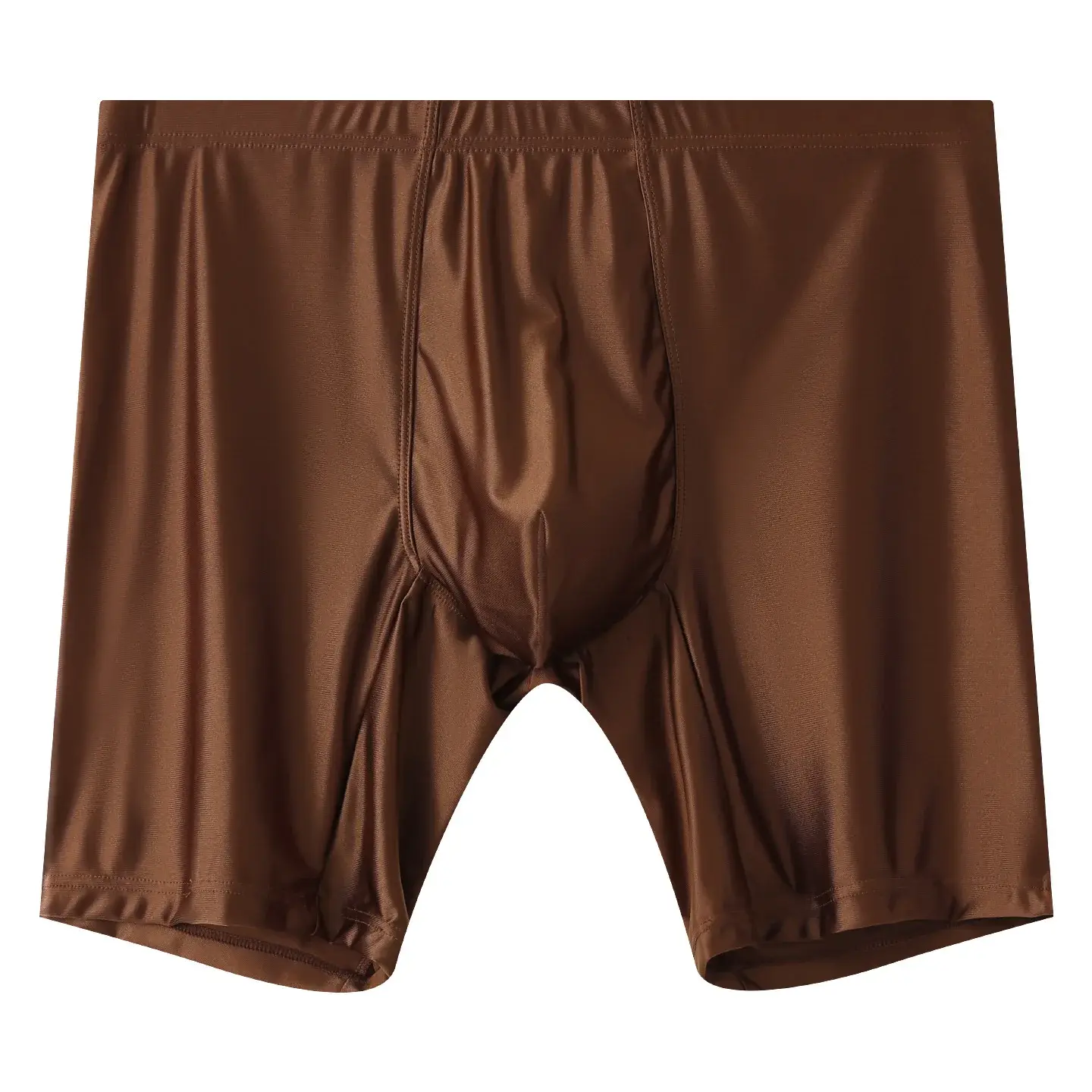Mens Underwear Boxers Man Solid Slim Ice Silk Extended Leg Boxer Shorts Ropa Middle Waist Sports Panties Male Underpants M-XXL — image 3