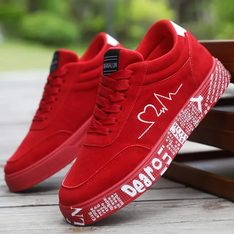Men's lightweight casual sneakers. Everyday outdoor running and skate shoes for men. Colors: black and red. Sizes: 39 to 48. — image 5
