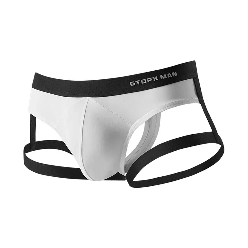 Sexy Men's Jockstrap Breathable Panties Bulge Pouch Briefs Elastic Backless Jockstrap Briefs Underpants Underwear Pump Man — image 4