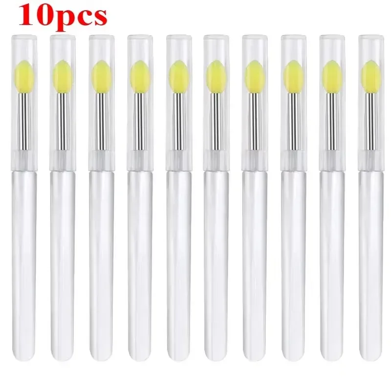 3/5/10PCS Portable Silicone Lip Brush With Cover Soft Multifunctional Lip Balm Applicator Lipstick Lipgloss Makeup Brushes — image 18