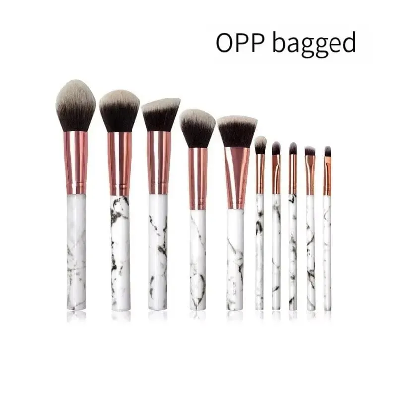 10/20Pc Marbling Handle Makeup Brushes Set Powder Foundation Eyeshadow Lip Blush Make Up Brush Set Professional Beauty Tools Kit — image 6