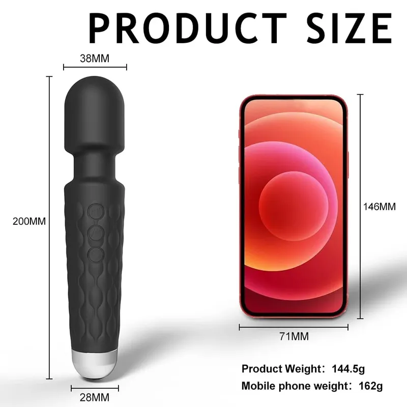 Napakahusay na Vibrator Women's Magic Wand USB Rechargeable Waterproof Massager Clitoral G-Spot Vibrator Sex Toy na Angkop para sa Matanda — image 6