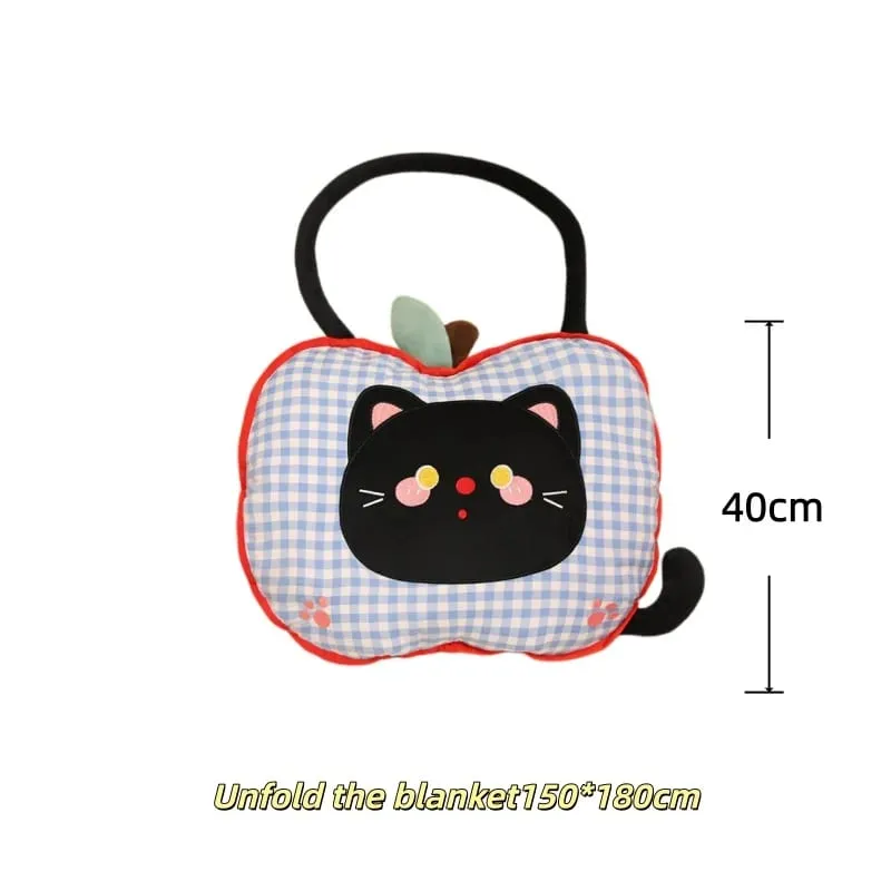 Apple Plush Pillow Cat Stuffed Cushion Kawaii Soft Sofa Cushion Air Conditioning Blanket Throw Pillow Adorably Birthday Gifts — image 11