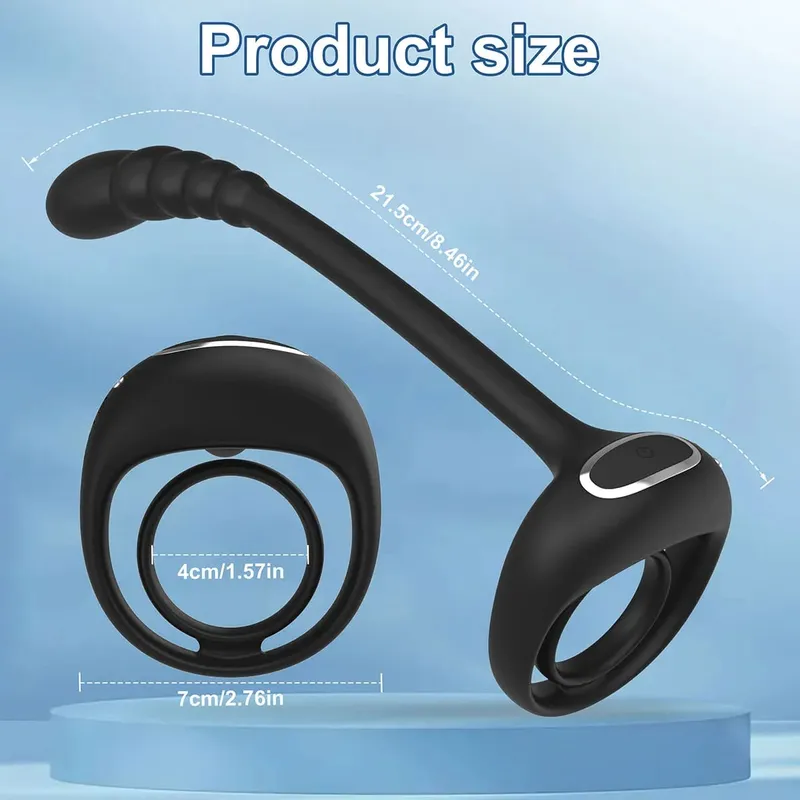 APP Remote Control Cockring Ring Vibrator for Men Testicle Massage Prostate Stimulate Anal Butt Plug Masturbator Adult Sex Toy — image 6