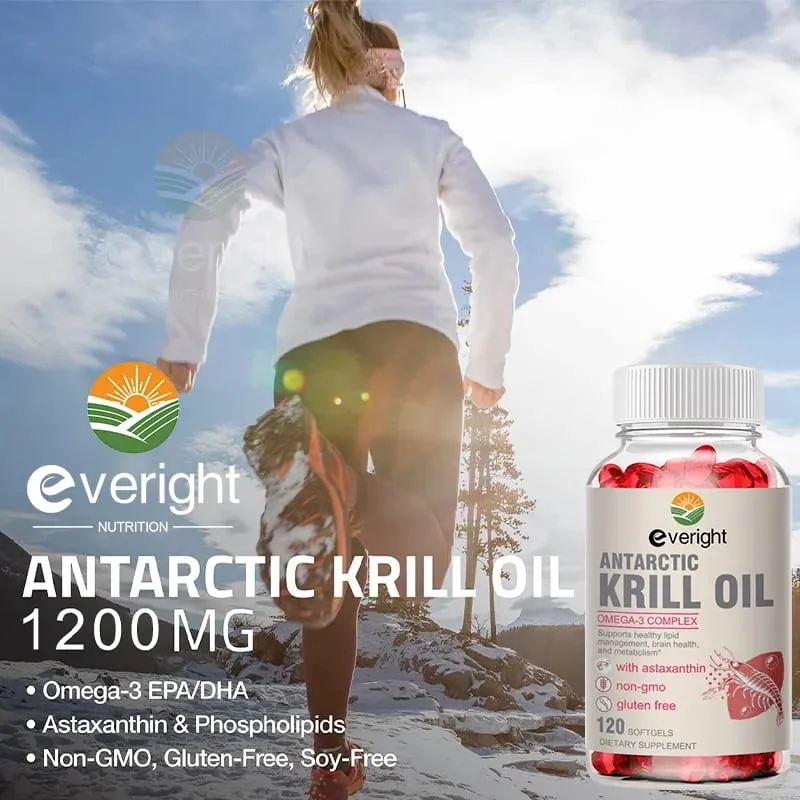 Krill Oil – Phospholipid Omega-3 Complex with Astaxanthin – Supports Lipid Management Metabolism Brain & Heart Health EPA/DHA — image 3