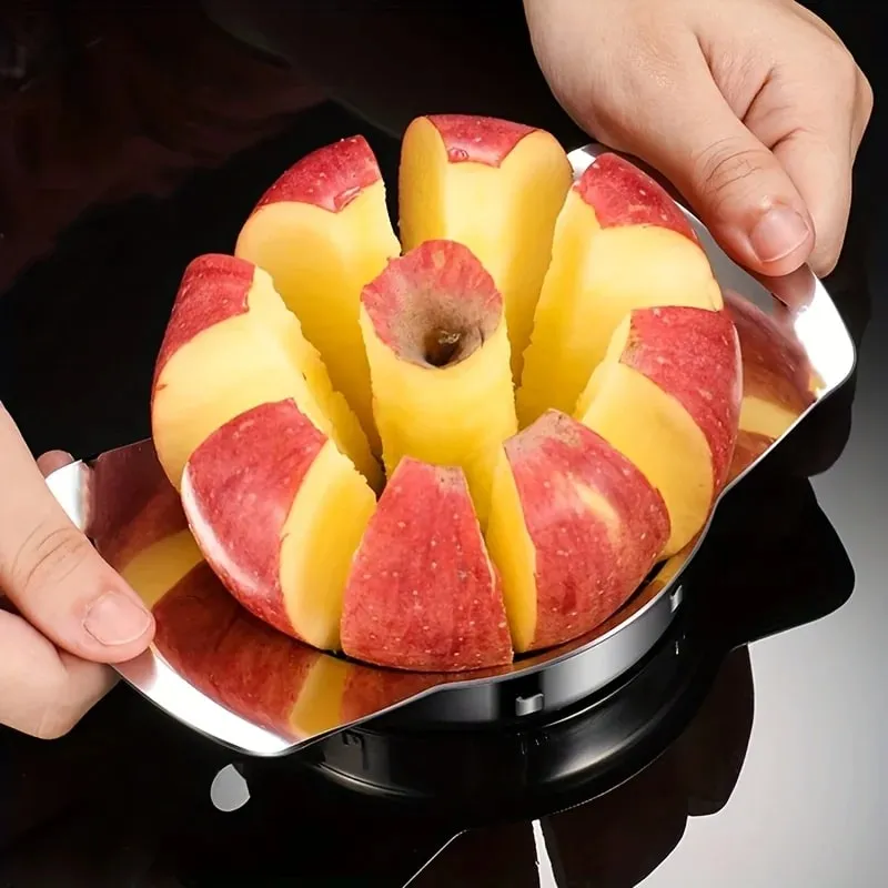1pc Stainless Steel Slicer and Peeler Set for Apples Oranges and More - Easy-to-Use Kitchen Gadget Fruit Slicing Tool — image 6