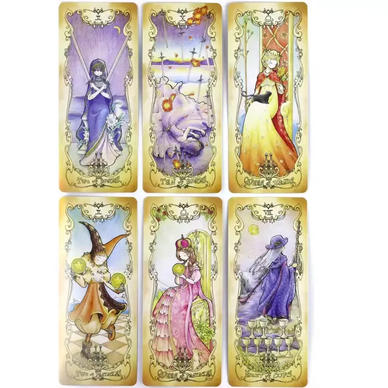 Low Scare Tarot-kort 78 STK Anime Fairy Tale Deck Kawaii Cute Oracle Divination Begyndervenlig hekseri Spirit Board Game — image 5
