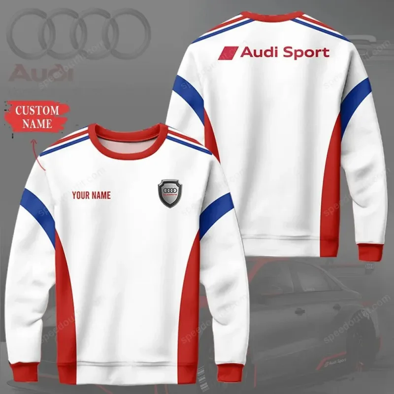 Spring and Autumn New Men's and Women's Long sleeved Hoodies Spring and Autumn Clothing Sports and Leisure Audi Brand Top — image 2